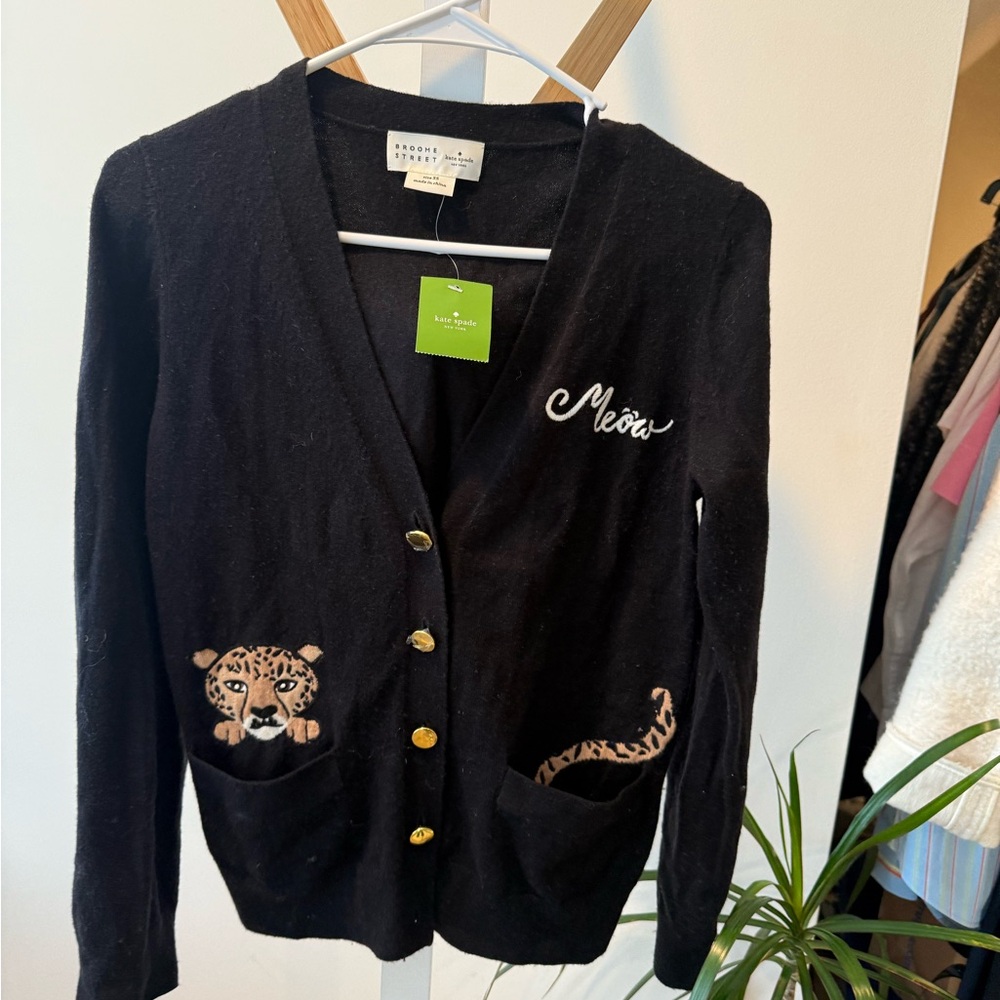 Kate Spade Black Broome Street Cardigan